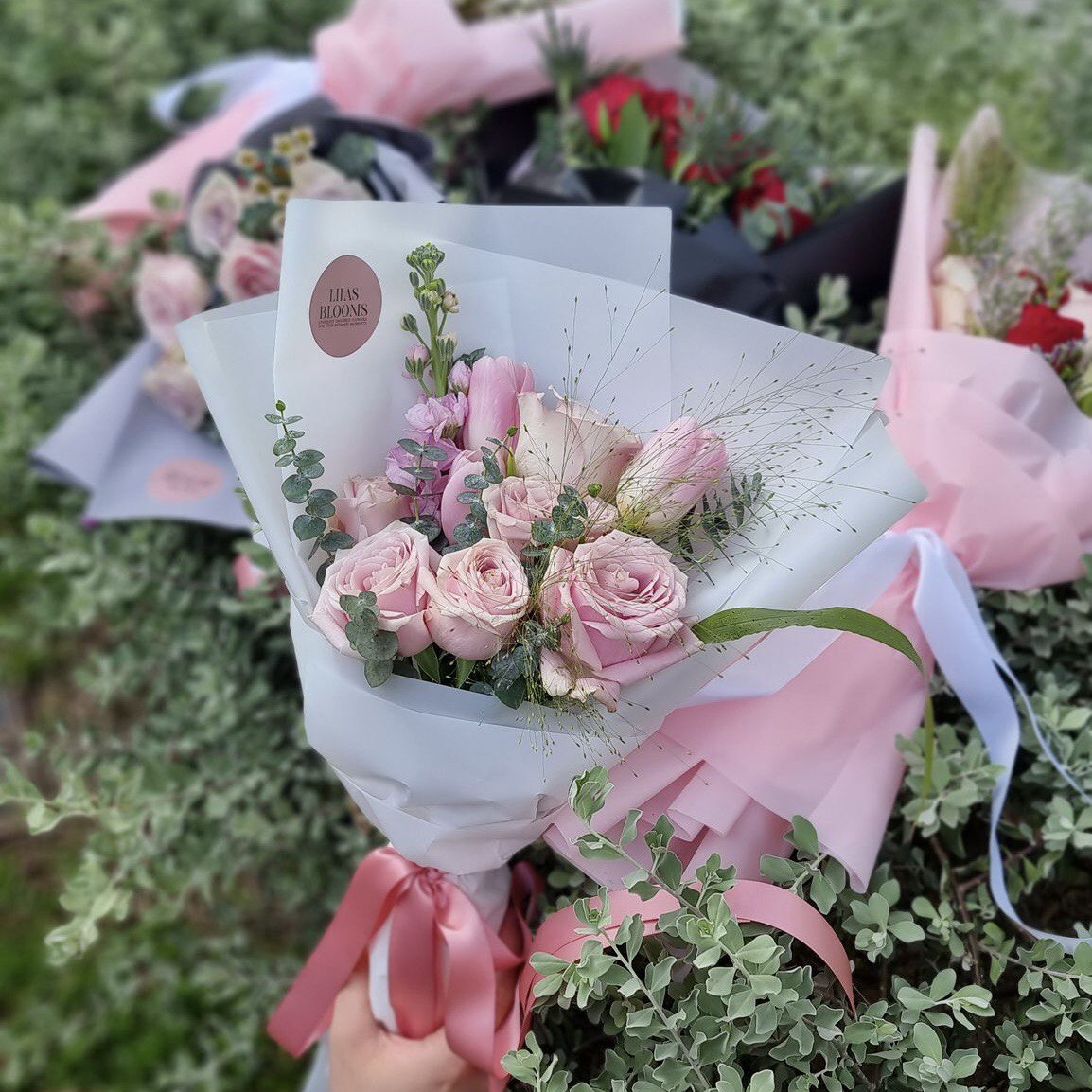 Pink Heartstring Valentine's Day Bouquet