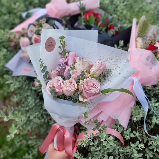 Pink Heartstring Valentine's Day Bouquet