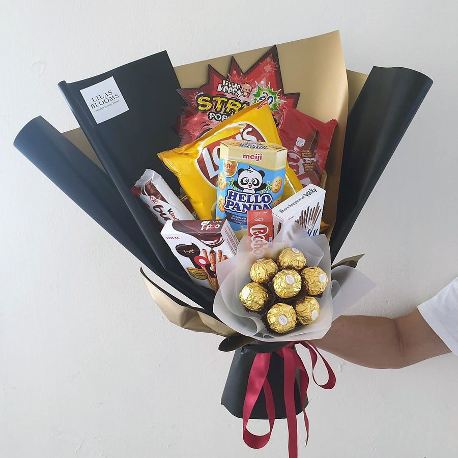 snack bouquet for males 